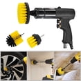 thumbnail image 4 of Kit de cepillos limpiadores multiusos de color amarillo medio para superficies de baño, lechada, bañera, ducha, cocina, automóvil, barco, RV, 4 of 5