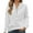 White, variant on Womens Tops Women's Solid Sweatshirt Women's Casual Knit Jacquard Long Sleeve Loose Fit Hoodie Sweatshirt Comfortable Pullover For Everyday Wear