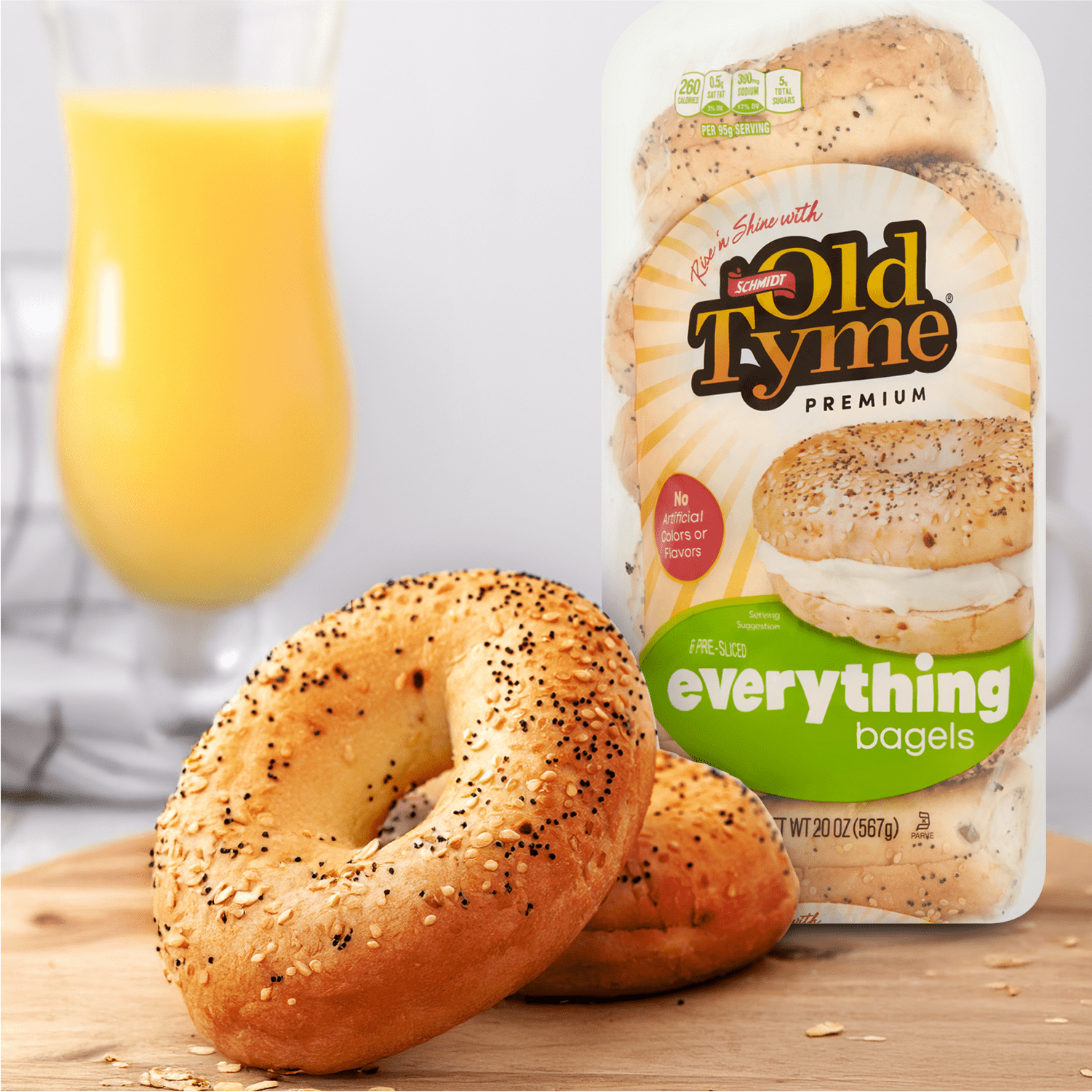 Schmidt Old Tyme Everything Bagels, 6 Pack: Low Carb with Seeds & Spices