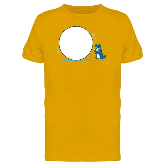 Penguin With A Big Snowball T-Shirt Men -Image by Shutterstock, Male Large