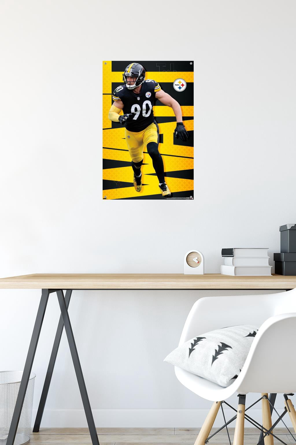 NFL Pittsburgh Steelers - T.J. Watt 21 Wall Poster with Pushpins, 14.725" x 22.375"