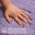 thumbnail image 4 of Cute Purple Scalloped Bath Mat, Fun Plush Microfiber Scallop Bathroom Rugs Non Slip Washable Quick Dry Absorbent, Bath Rug Carpet for Shower Stall Vanities Kitchen Floor Entrance, 20x32, 4 of 8