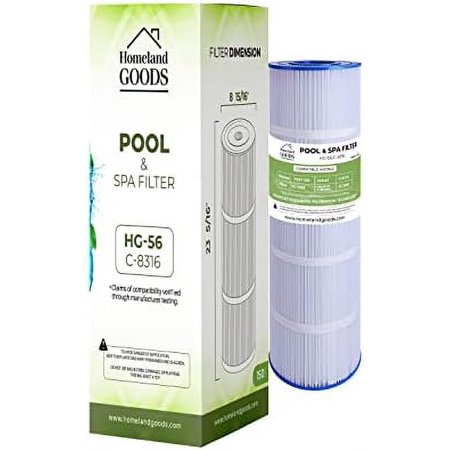 PLFPXST150 Pool Replaces X-Stream CC1500  CCX1500-RE  PXST150  Unicel C-8316  Filbur FC-1286  817-0150P  Clearwater II/Pro 150 (1 Pack)