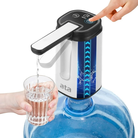 Water Dispenser for 5 Gallon Bottle, Automatic Water Pump for 5 Gallon Jug, USB Rechargeable, Foldable Water Pump for Kitchen, Camping, and Travel.