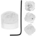 thumbnail image 2 of SHISUYAN White Guitar Knobs for Electric Guitar Use Plastic and Metal Volume Tone Control Compatible with Most Guitars 1 Set, 2 of 9