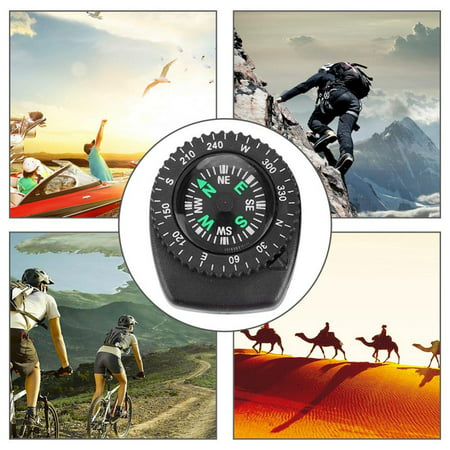 Anauto Wrist Compass,2pcs Portable Watch Band Slip Slide Navigation Wrist Compass for Camping Boating, Watch
