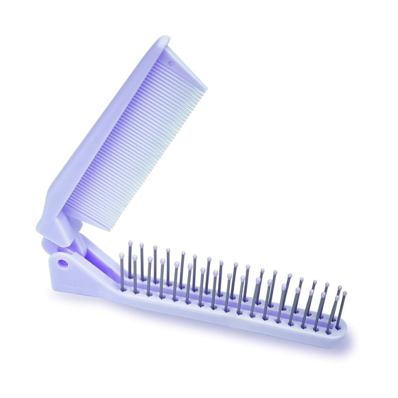 Peine para el cabello de la marca RHOS, cepillo para el cabello plegable de doble cabeza, mini peine de bolsillo para mujeres y niñas, peine para desenredar el cabello para bolsos, todo tipo de cabell