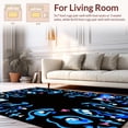 thumbnail image 2 of ODIKA 3'x5' Machine Washable Non-Slip Area Rug, Spiral Galaxy Cosmic Motif Fade Resistant Indoor Floor High Traffic Rug with Pad, Blue, 495200, 2 of 8