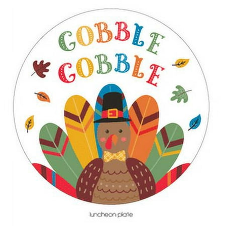 Way to Celebrate Thanksgiving Turkey Dessert Plates, 12 ct