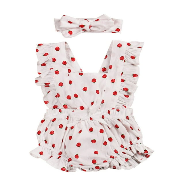 Combinaison Barboteuse pour Nouveau-Né Bébé Fille avec Bandeau