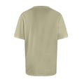 thumbnail image 4 of Domuza Mens Solid Color T Shirts Casual Short Sleeve Tee Summer Basic Comfy Round Neck Top Soft Breathable Moisture Wicking Relaxed Fit Pullover Khaki XL, 4 of 8