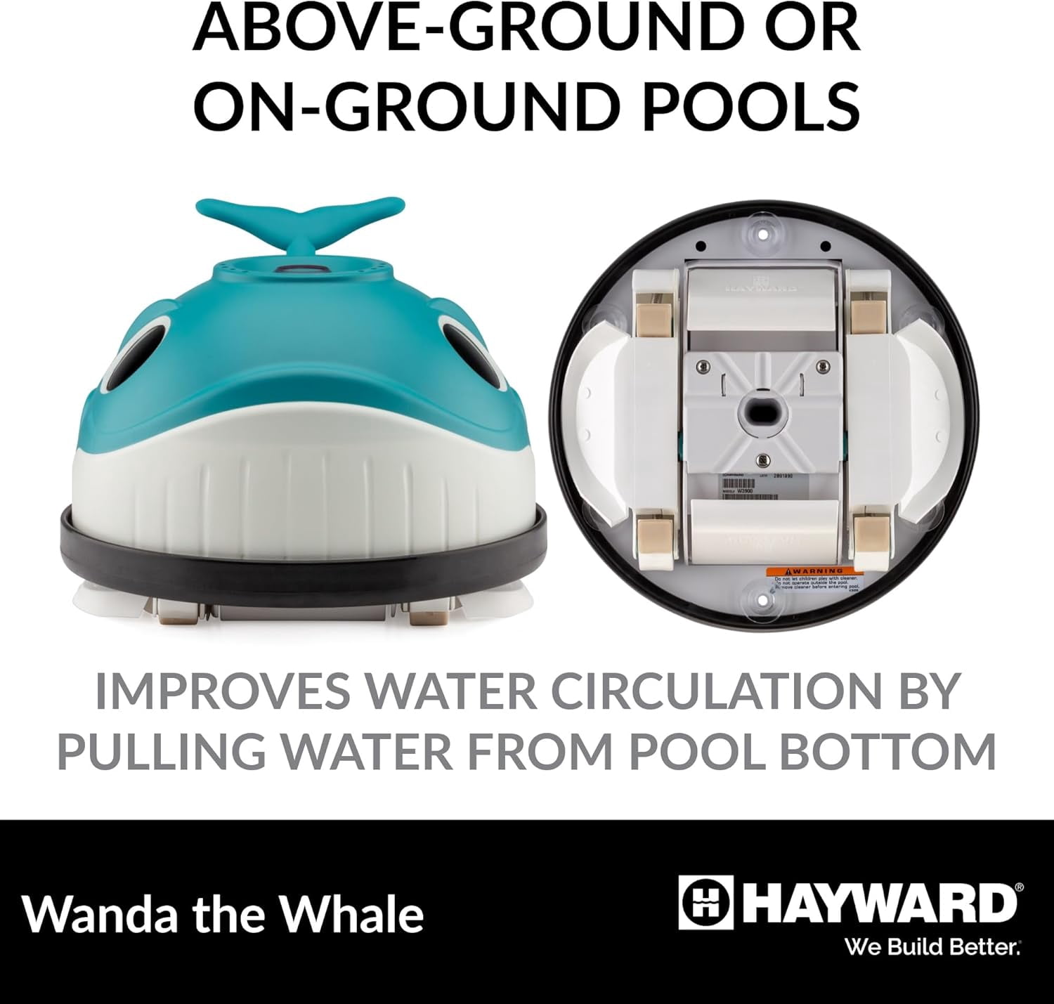 Automatic Suction Side Pool Vacuum, Quiet Self-Propelled Cleaner with 32 Ft Hose