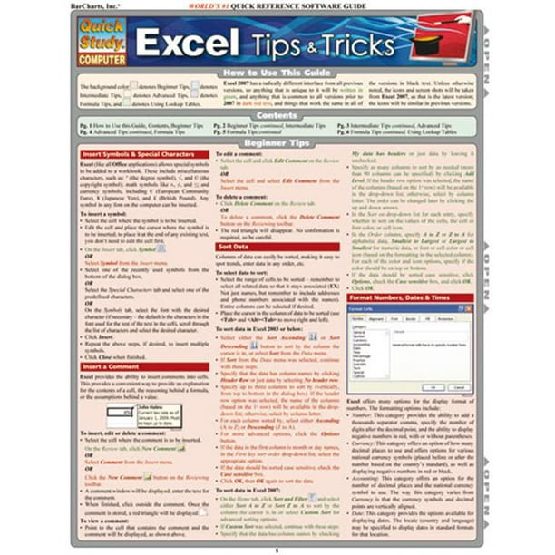 BarCharts- Inc. 9781423205425 Excel Tricks &amp; Tricks