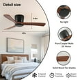 thumbnail image 2 of Ceiling Fans 42 Inch Ceiling Fan no light with Remote Control, Low Profile Flush Mount Ceiling Fan without Light,Noiseless Reversible DC Motor with Timer,Table Fans, 2 of 5