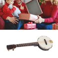 thumbnail image 4 of Modelo de banjo en miniatura, material de Madera de Alero Hermosos Juguetes de Mini Banjo Duraderos Superfices Más Suaves para Regalos, 4 of 7