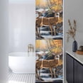thumbnail image 2 of Nature Forest Window Privacy Film Scenery Animal Deer Waterfall Plant Decorative Glass Window Film UV Blocking Static Cling Non-Adhesive Sticker Covering for Home Door 17.7 x 78.7 inches, 2 of 7
