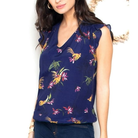 

Tangnade Women Pregnant Maternity V-Neck Short Sleeve Printed Stripe Blouse Tops Maternity Tops