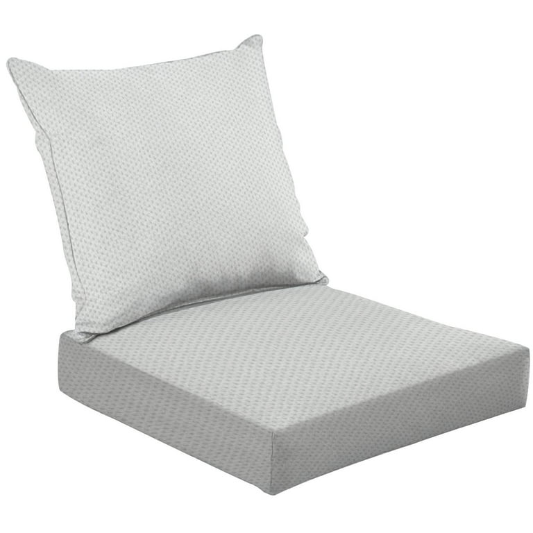 2 Piece Deep Seating Cushion Set White jersey fabric texture for