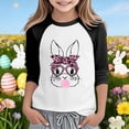 thumbnail image 2 of Jamsmile Toddlers Girls T-Shirts Easter Bunny Print Long Sleeve T Shirt Girls Holiday Graphic Tee Soft Casual Playwear Tops, 2 of 4