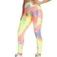 thumbnail image 4 of Tittly Womens Sweatpants Yoga Pants Hip Breathable Women's Lifting Yoga Pocket Tie-dye Pants Bubble Yoga Pants Leggings for Women Womens Workout Bottoms Yellow XL, 4 of 8