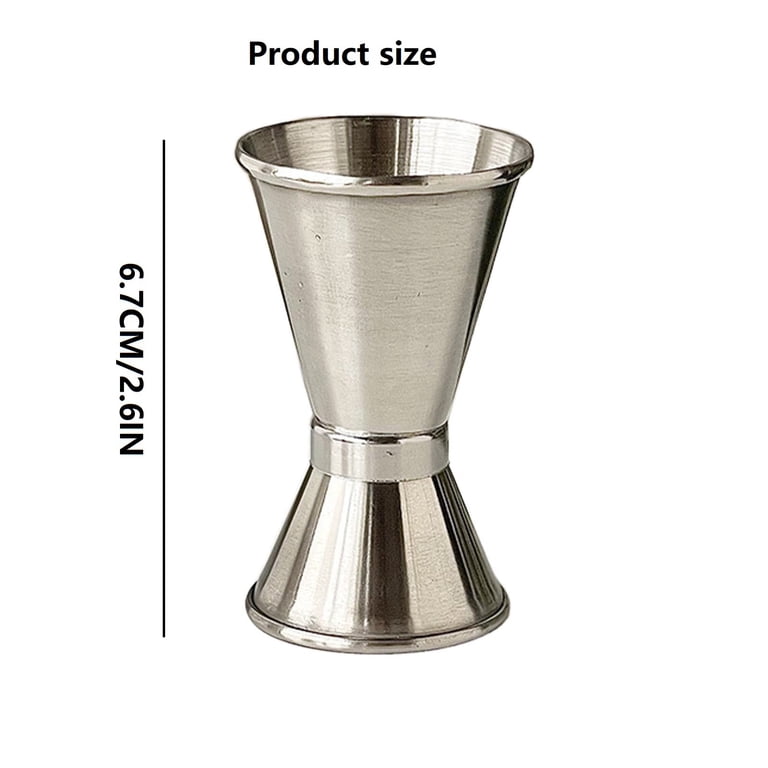 Jigger,Stainless Steel Cocktail Jiggers,Double Ended Jigger for Bartending,Measure Jigger Cup with Accurate Scale(A)