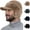 Dark Gray, variant on Men's Block Knit Baseball Beanie with Ear Flaps and Wool Brim Lined Warm Stylish Winter Hat