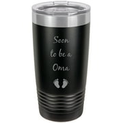 Soon to be a Oma Stainless Steel Engraved Insulated Tumbler 20 Oz Travel Coffee Mug, Black