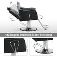 thumbnail image 5 of BarberPub Reclining Barber Chair With 440 Lbs Heavy Duty Hydraulic Pump, All Purpose Hair Styling Swivel for Home, Shampoo Salon Spa and Barbershop 9182 (Black), 5 of 9