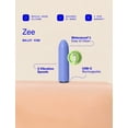 thumbnail image 4 of Dame Products Zee Handheld Portable Small Massager - Strong, Compact Massaging - USB Rechargable - 100% Water Resistant Bullet - Periwinkle Color, 4 of 11