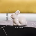thumbnail image 3 of White Ceramic Bunny Figurines, Easter Bunny Decor, Modern White Rabbit Statues, Cute Mini Rabbit Ornaments for Home, Tabletop, Bookshelf, Farmhouse Easter Decorations, Spring Gifts, 3 of 6