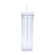 thumbnail image 1 of Vaso de viaje delgado de 16 onzas, portátil, reutilizable, de doble pared con , ideal para coche, amigos, bodas y fiestas., 1 of 8
