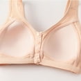 thumbnail image 4 of Ashirexll Bras for Women, Solid Color Front Button Wireless Seamless Post Surgery Bra Breathable Comfortable Wirefree Bra Beige 38, 4 of 7