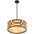 thumbnail image 6 of Robert Louis Tiffany Circles Bronze Pendant Chandelier 20" Wide Farmhouse Rustic Art Glass 3-Light Fixture for Dining Room House, 6 of 8
