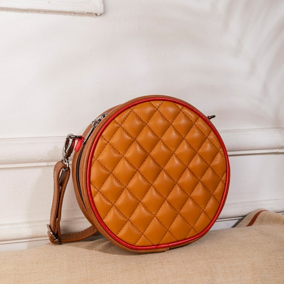 Abelardo Emily Bag- Mustard/Olive Sling Leather Bag