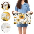 thumbnail image 5 of Yayeee Foldable Storage Basket for Shelves with Handles Waterproof Cloth Bins, White Watercolor Sunflowers, 5 of 7