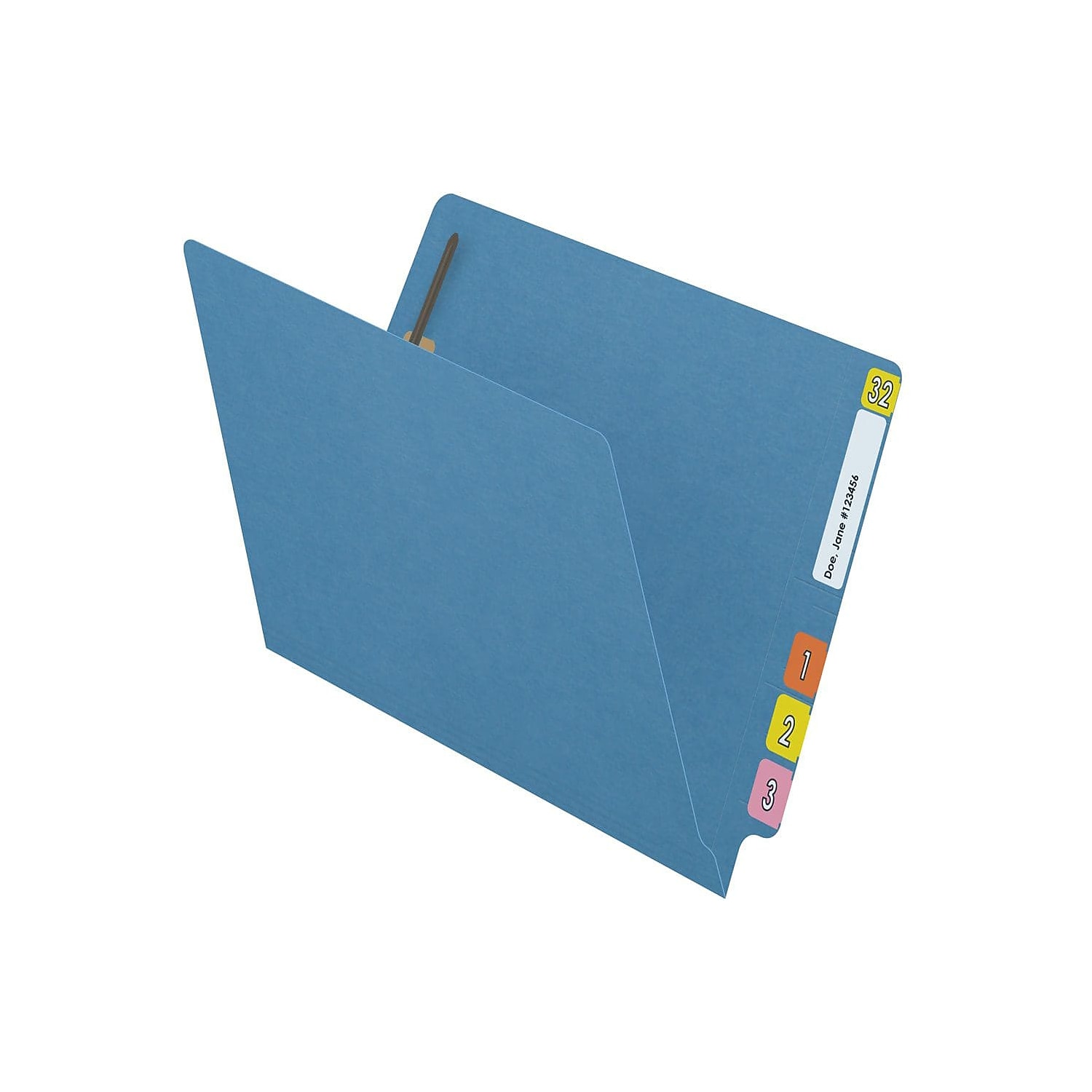 Medical Arts Press Reinforced End Tab File Folder Straight Cut Letter-Size Blue 50/Box (S-01602-BLU)