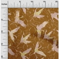 thumbnail image 2 of oneOone Viscose Chiffon Rust Brown Fabric Asian Japanese Bird Craft Projects Decor Fabric Printed By The Yard 42 Inch Wide, 2 of 4