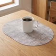 thumbnail image 5 of Unique Bargains 6Pcs Faux Leather Table Decor Placemats Gray/Khaki 17.7x11.8inch, 5 of 6