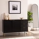 thumbnail image 5 of Credenza Bufetera Top Living con Puertas y Cajones Diseño Acanalado Negro y Dorado, 5 of 12