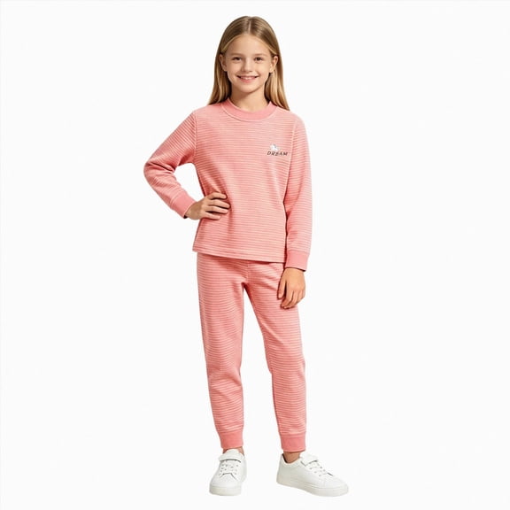 TOWED22 Kids Toddler Boys Girls Pajamas Truck Pajamas Gift Pjs Set Fall Winter Sleepwear 3 6 9 12 18 24 Months 2 3 4 5 6 7 8 9 Years(Pink,4-5 Y)