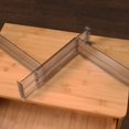 thumbnail image 4 of Separadores de cajones profundos ajustables de plástico para almacenamiento, organización, utensilios, cocina, tocador, escritorio, cajones de baño, juego de 2, incluye 4 piezas, 4 of 5