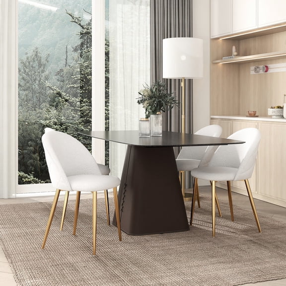 Gold legs & solid pattern / Stylish chairs for dining room gatherings