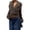 Coffee, variant on Sorvello Women's Faux Fur Collared Zip Up Jacket Fall Clothes Slim Fit Winter Coats Black L