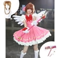 thumbnail image 2 of Anime Cardcaptor Sakura Card Captor Cosplay Kinomoto Sakura Disfraz de Cosplay Peluca Vestido Lolita Rosa Traje de Fiesta de Disfraces de Halloween, 2 of 4