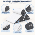 thumbnail image 5 of ICREOPRO Adjustable Foldable Bed Wedge Pillow for Sleeping, 3 Angles, 25D Support Foam, Removable D-Shaped Bolster, Washable Cover, White and Gray, 5 of 10