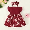 thumbnail image 5 of pop seller Children's Stitching A-line Skirt + Headscarf Two-Piece Set, 5 of 7
