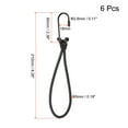 thumbnail image 2 of Unique Bargains 8 Inch Buckle Canopy Fix Elastic Rope with Hooks Black 6 Pack, 2 of 5
