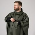 thumbnail image 5 of Mac in a Sac - Poncho - Packable Waterproof Cape for Men & Women - Lightweight and Breathable Rain Jacket with Hood that Packs into its own Bag - Khaki - One-Size, 5 of 7