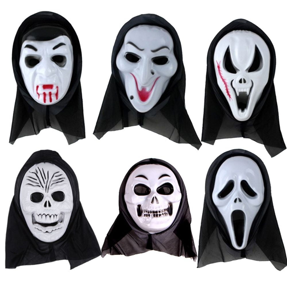 Halloween Mask Realistic Movie Scream Scary Face Creepy Ghost Mask Stick  Tongue Out Funny Scary Cosplay Costume Mask Party Props - AliExpress