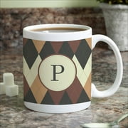 Angle View: Personalized Argyle Coffee Mug